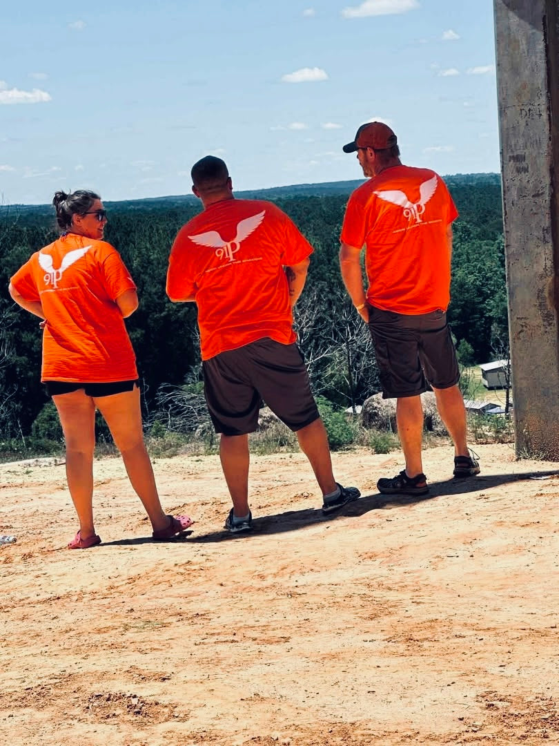 Orange x white BIG LOGO TSHIRT