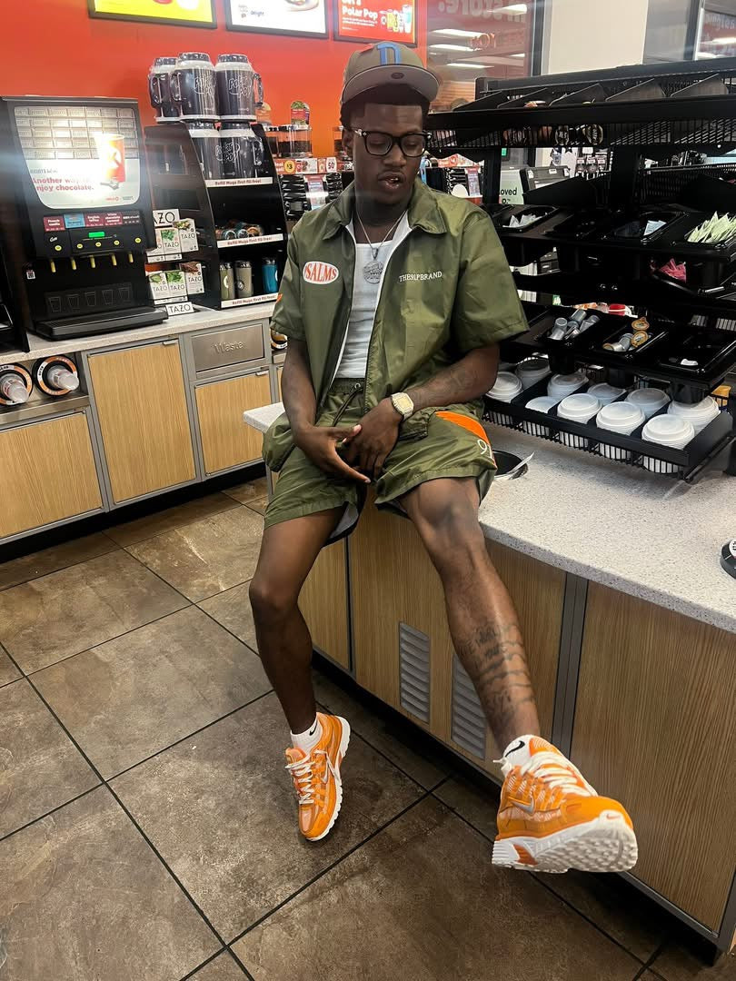 ORANGE X OLIVE GREEN WINDREAKER BIG LOGO SET