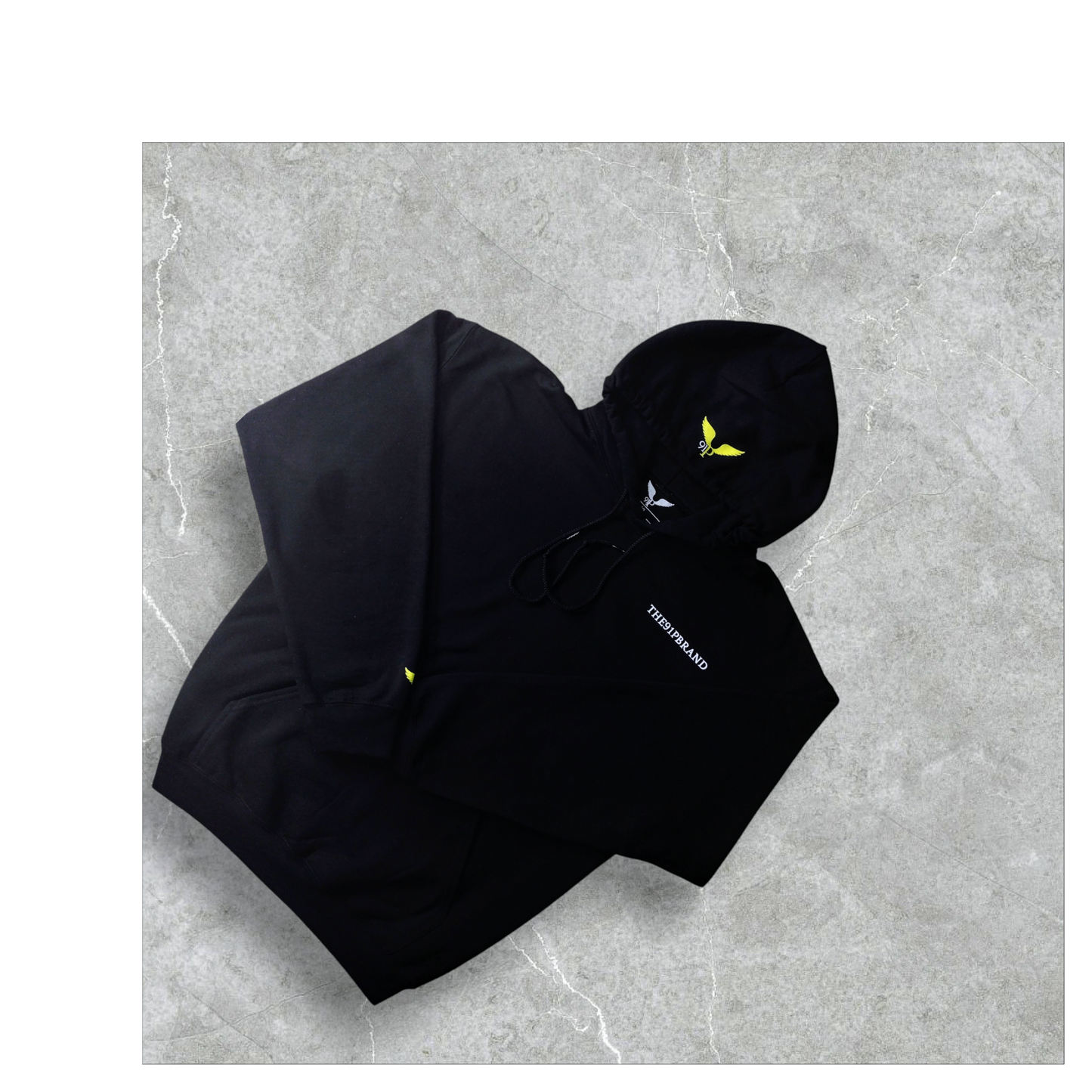 THE91PBRAND YELLOW LOGO HOODIE