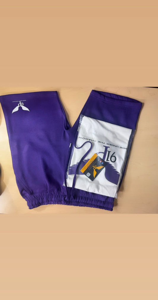 PURPLE x WHITE BIG LOGO SHORT SET
