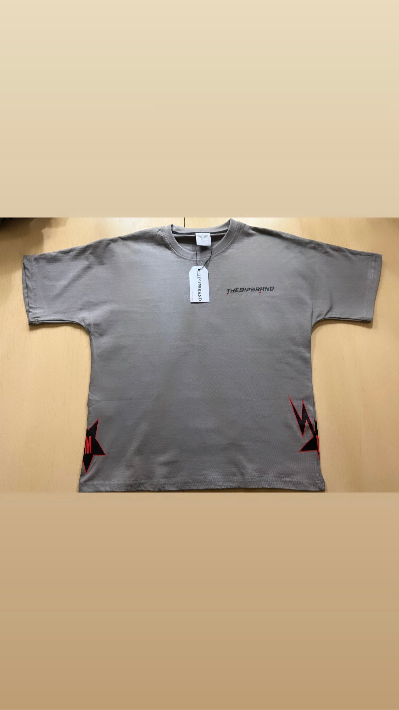 RED X GREY THE91PBRAND GLOBAL SHIRT