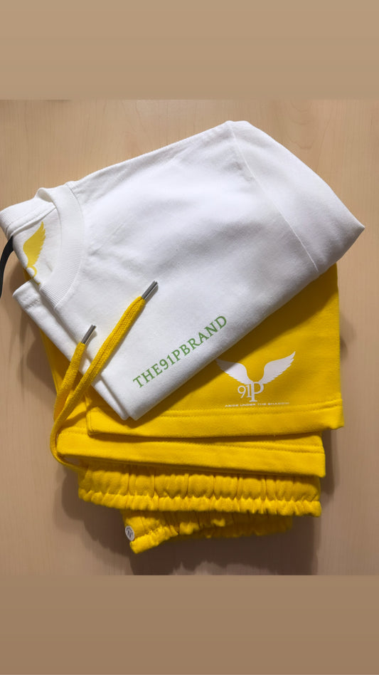 Green/yellow x BIG LOGO SHORT SET