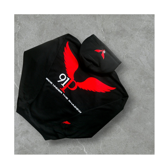 THE91PBRAND RED LOGO HOODIE