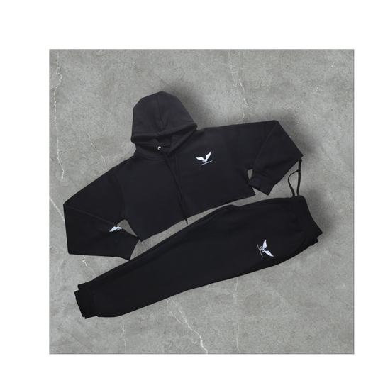 Womens  (Crop Top) Jogging Set